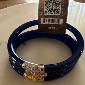 Elegant authentic BuDhaGirl Three Kings Blue Bracelet Set.